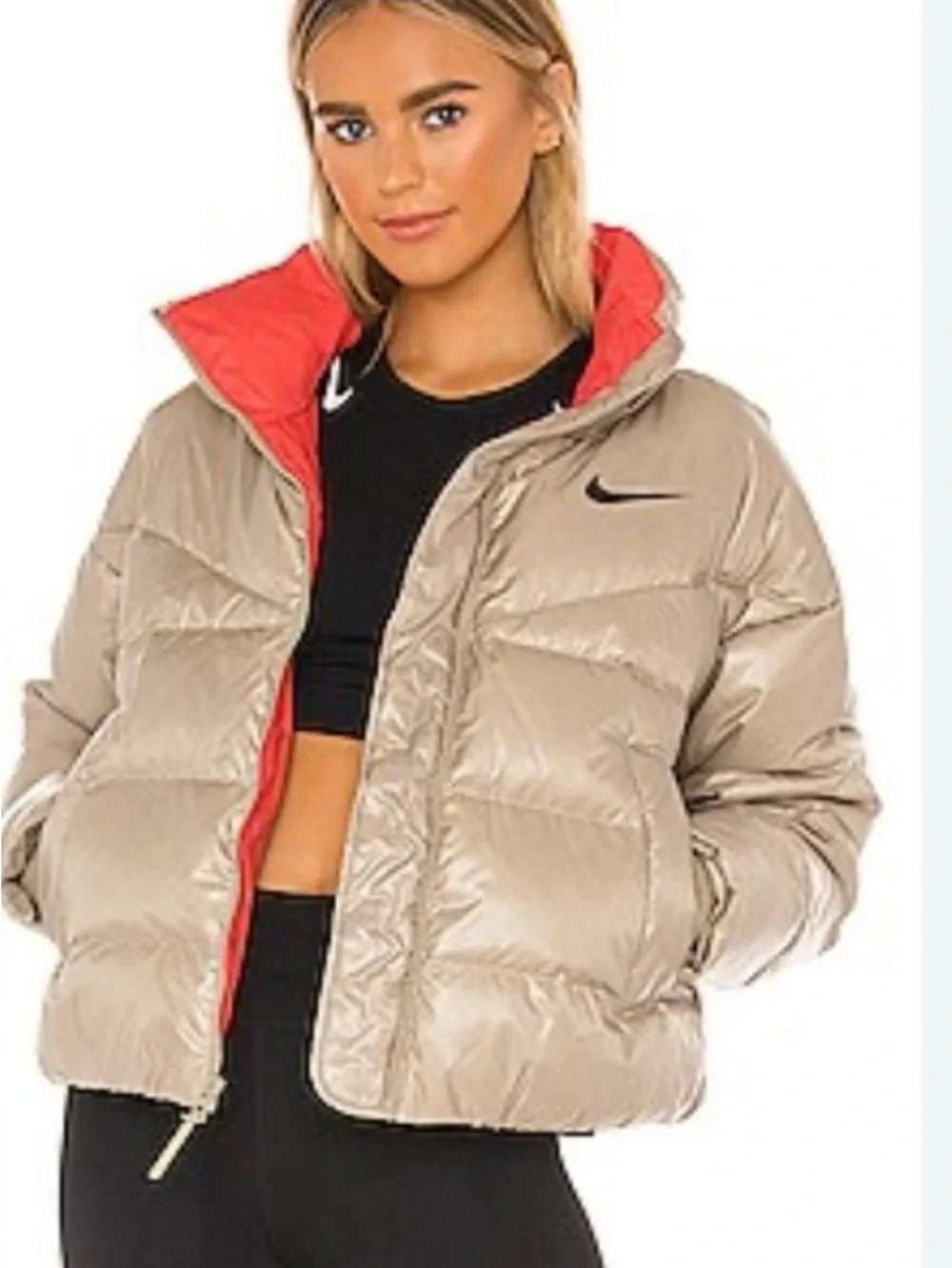 Gold Nike puffer